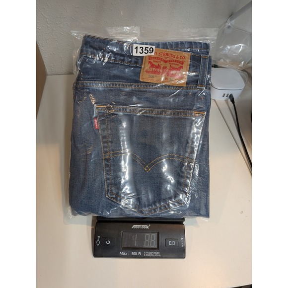 Levi's 505 Jeans Regular Fit Dark Wash Denim Everyday Casual Mens 36x28.5 - Picture 9 of 9